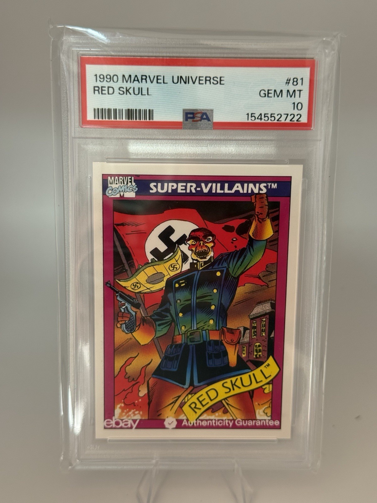 1990 Marvel Universe Red Skull #81 PSA 10 1990 Marvel Universe Red Skull #81 PSA 10