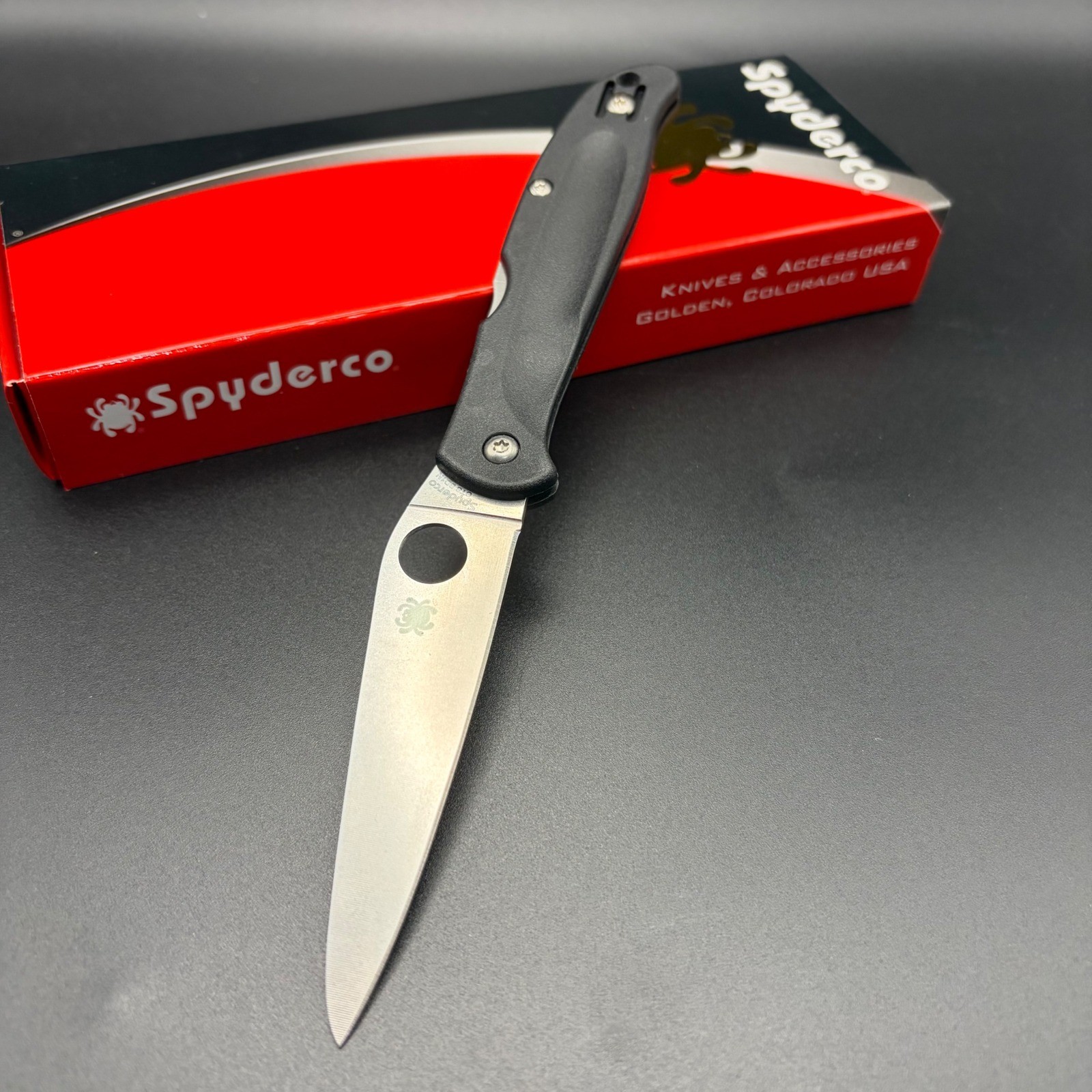 Spyderco Charisma C259PBK Black FRN CTS BD1N Folding Knife USA Made NEW Spyderco Charisma C259PBK Black FRN CTS BD1N Folding Knife USA Made NEW