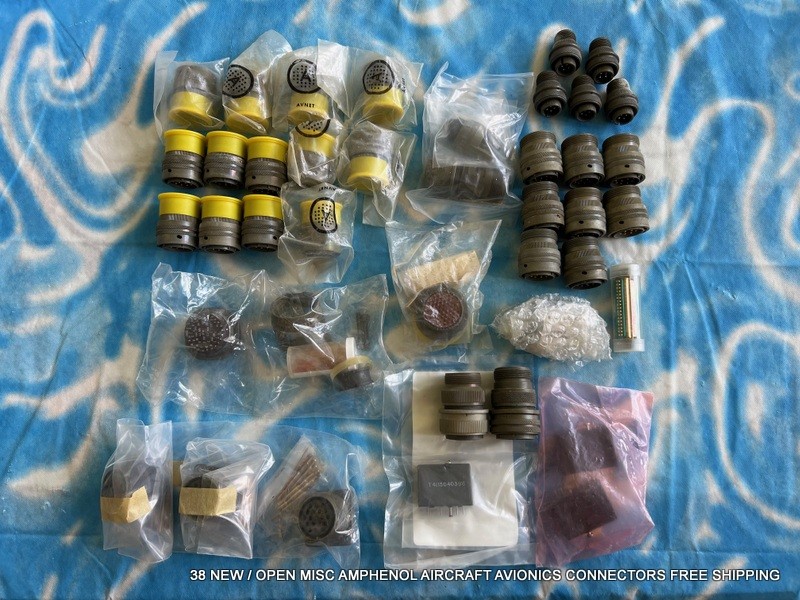 39 NEW / OPEN MISC AMPHENOL AIRCRAFT AVIONICS CONNECTORS RELAYS 