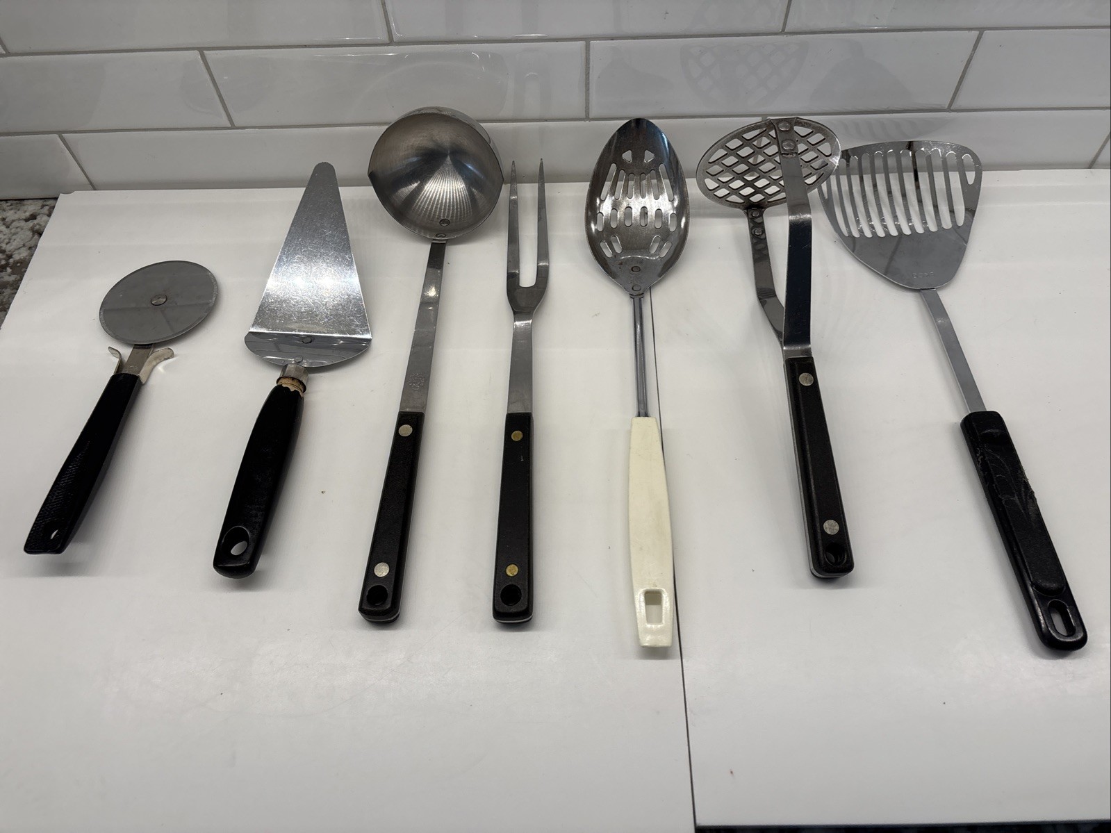 Vintage MCM Ekco KITCHEN UTENSIL LOT OF 7 Ekco Vanadium, Masterpiece+SEE