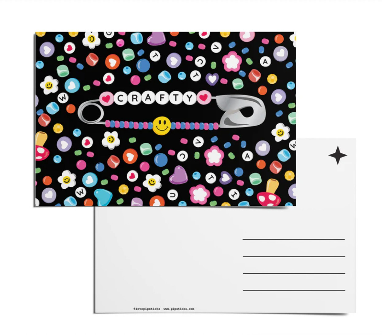 New Sealed Pipsticks Pin One On Postcard Pack