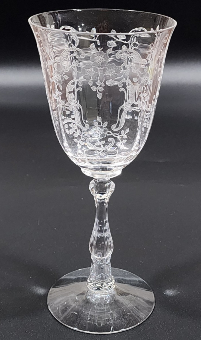 Fostoria Meadow Rose Etched Crystal 7 5/8\