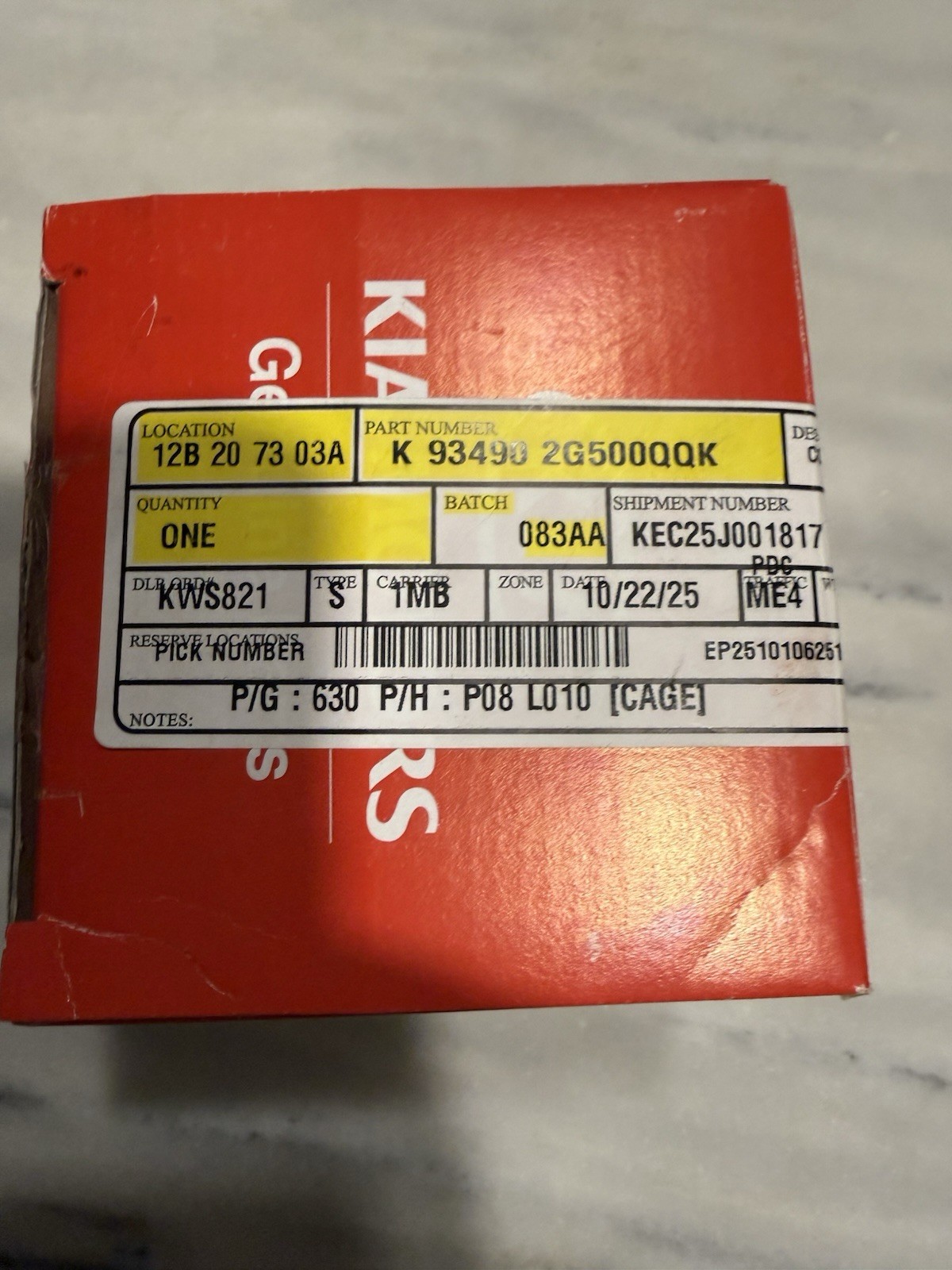Genuine OEM Kia 93490 2G500QQK CLOCK SPRING 2006-2010 KIA OPTIMA
