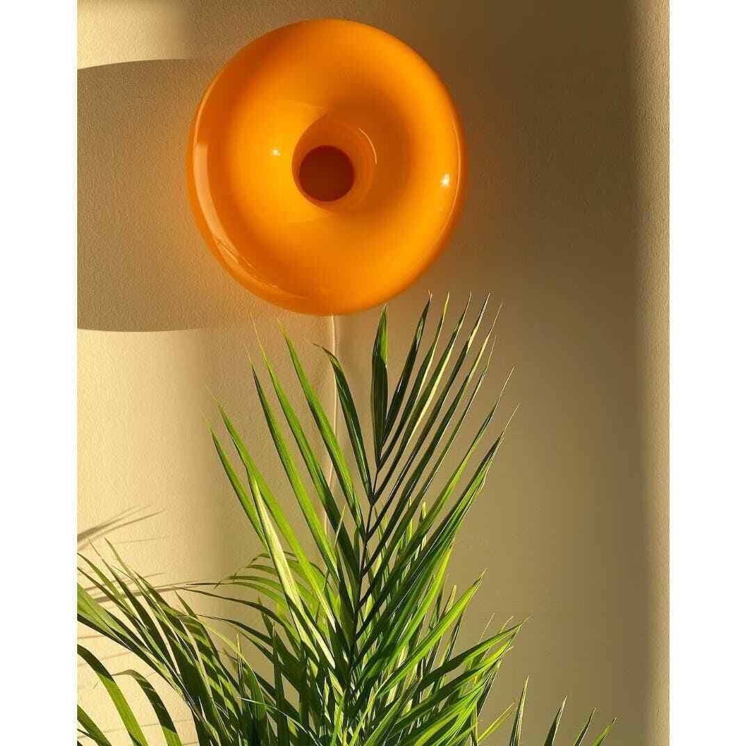 IKEA VARMBLIXT Orange Glass Donut Table or Wall Lamp Sabine Marcelis NEW