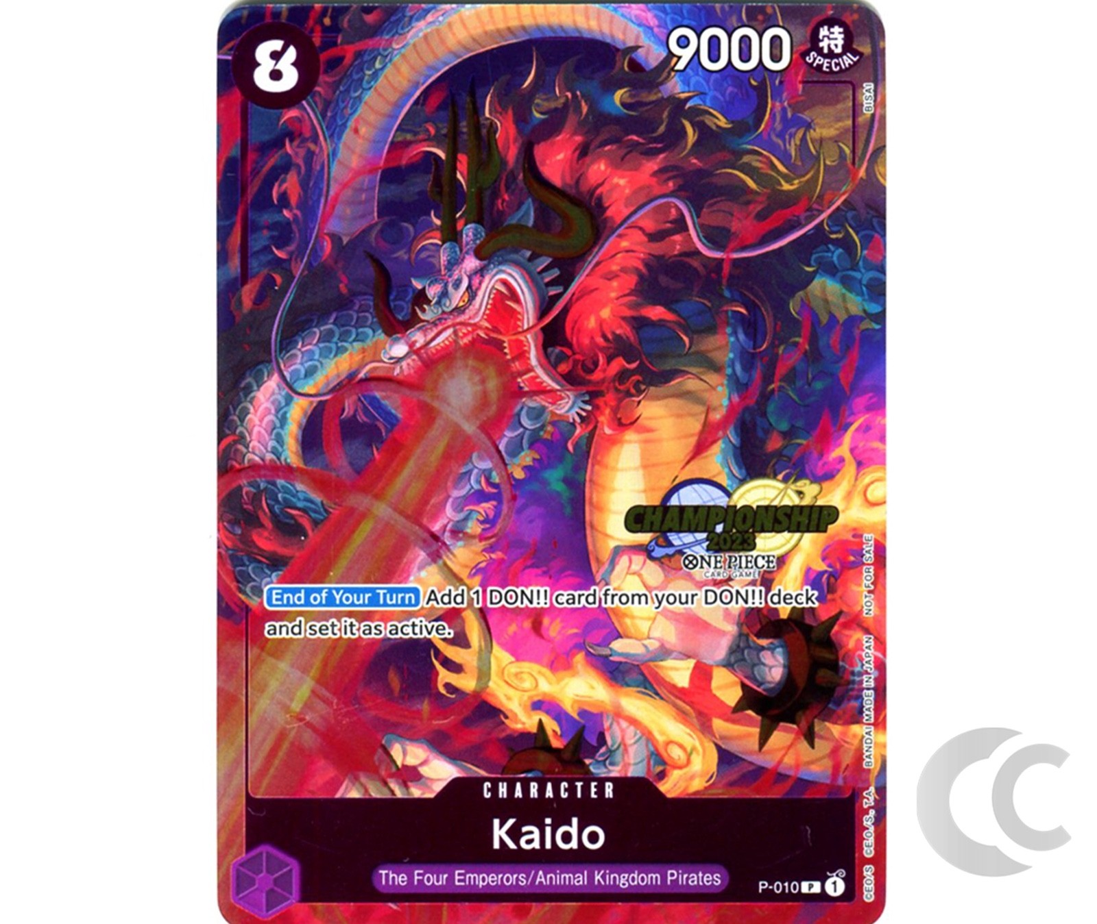 Kaido P-010 Promo Championship stamp ONE PIECE Card Game English NM