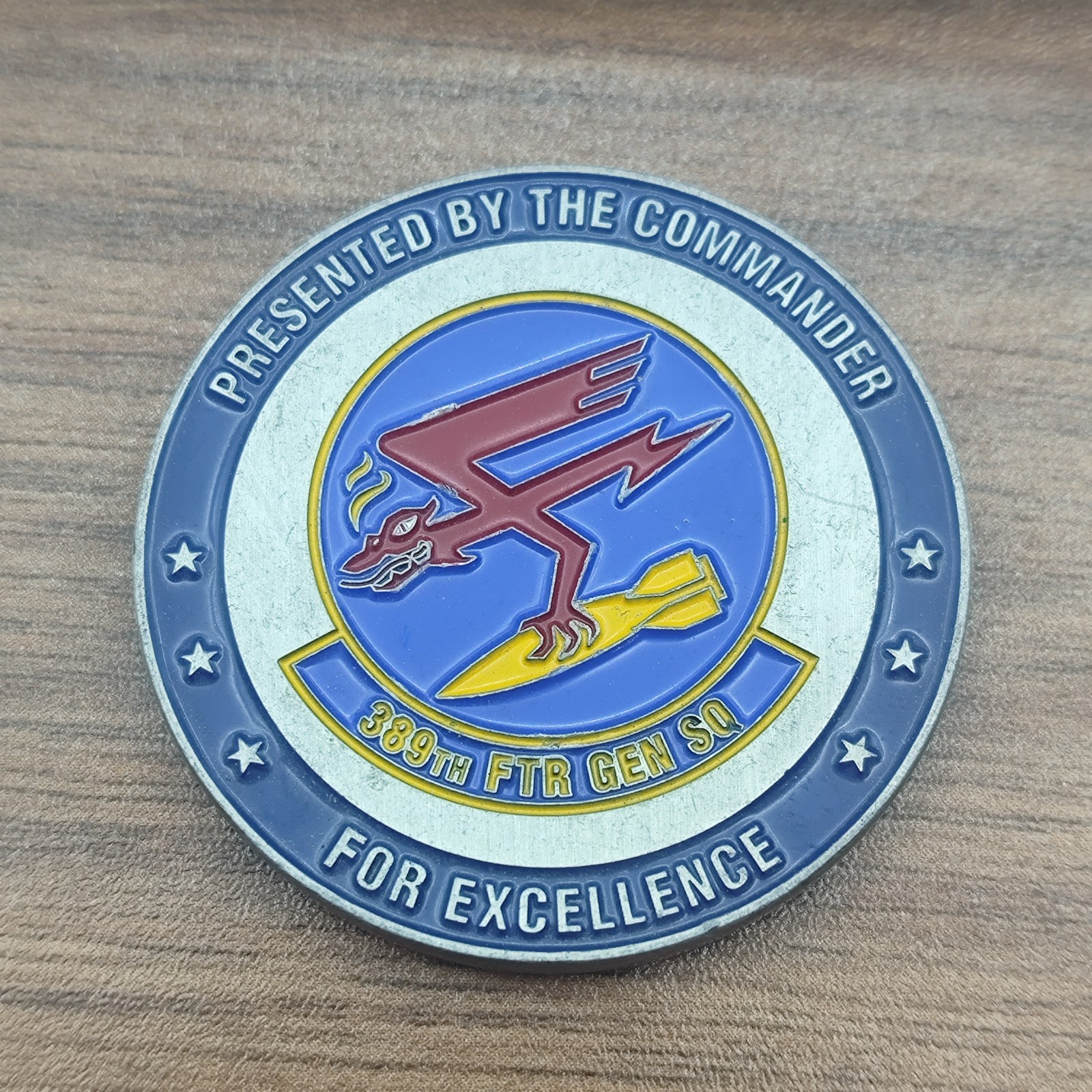 USAF 389th Fighter Squadron Safe Reliable Maintenance Challenge Coin