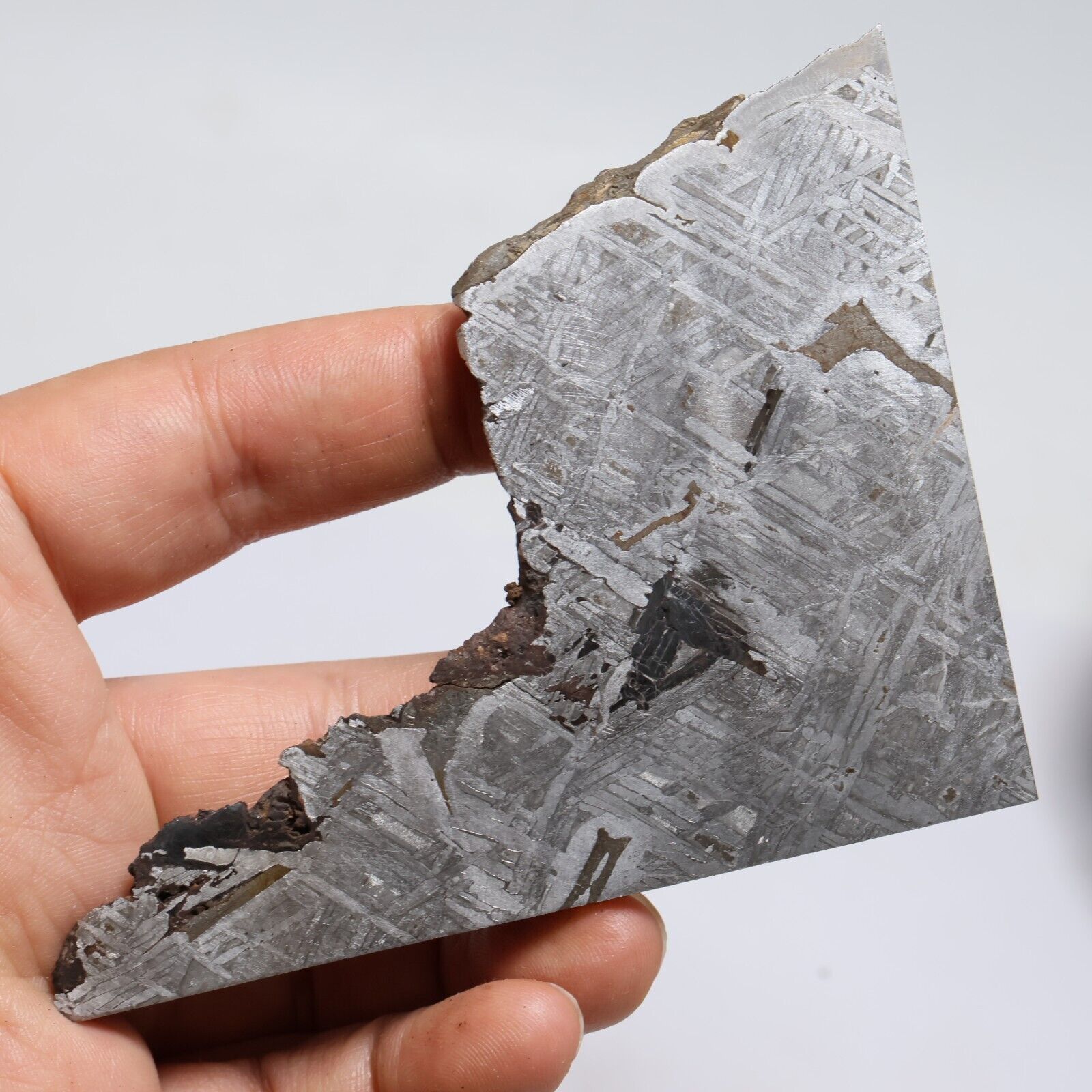 173g iron meteorite, Muonionalusta meteorite iron meteorite part slice J63