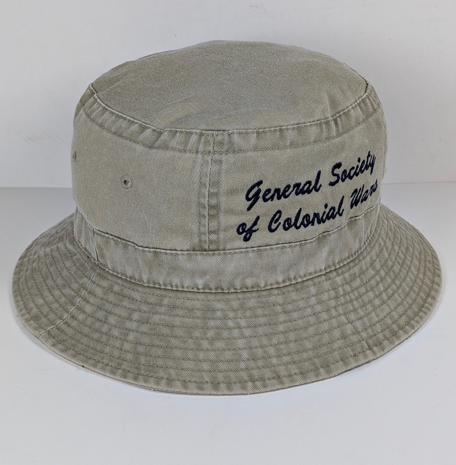 Vintage General Society Of Colonial Wars Bucket Hat Sun Cap Historical Heritage