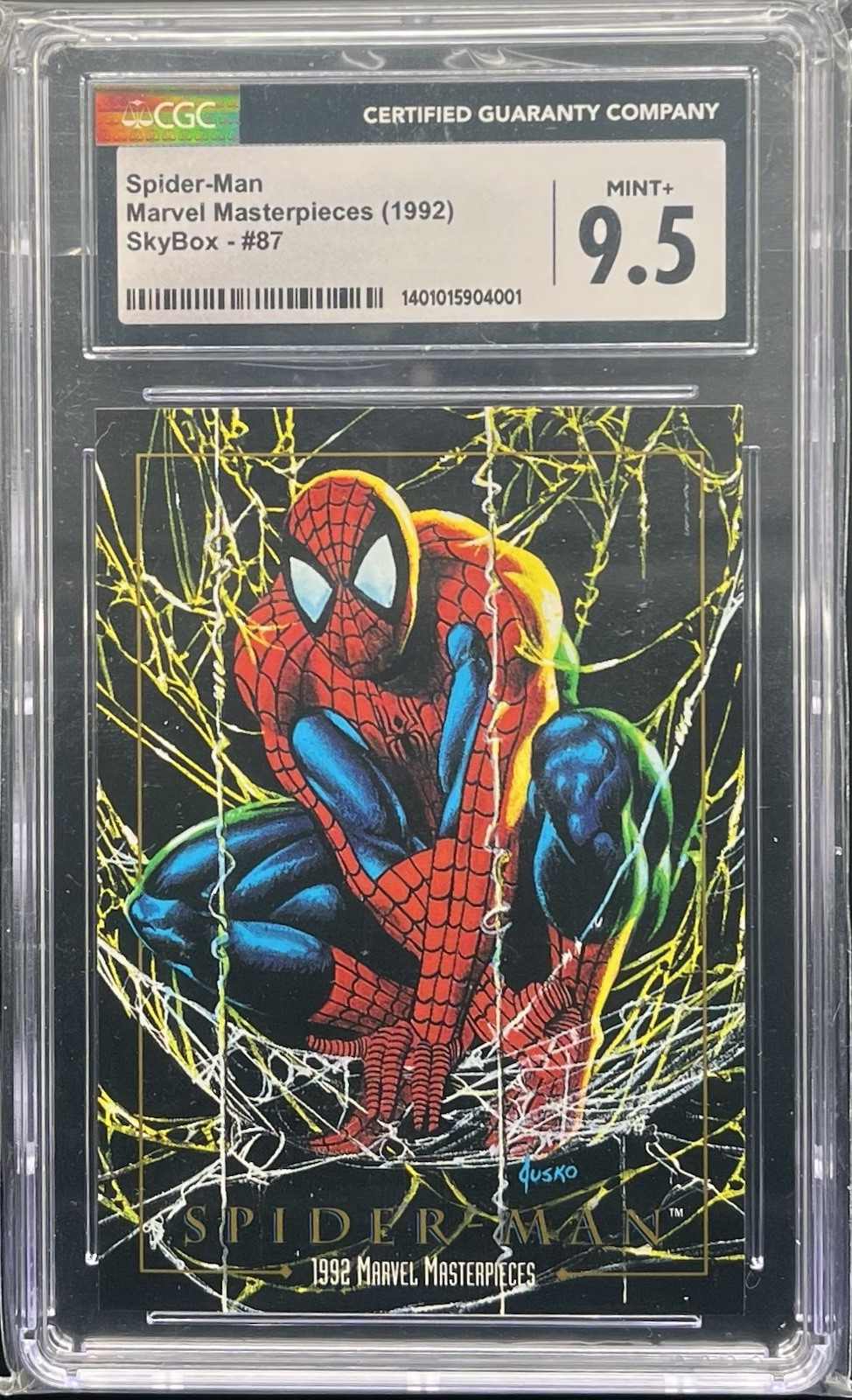 Spider-Man 1992 SkyBox Marvel Masterpieces #87 | CGC 9.5 | POP 6