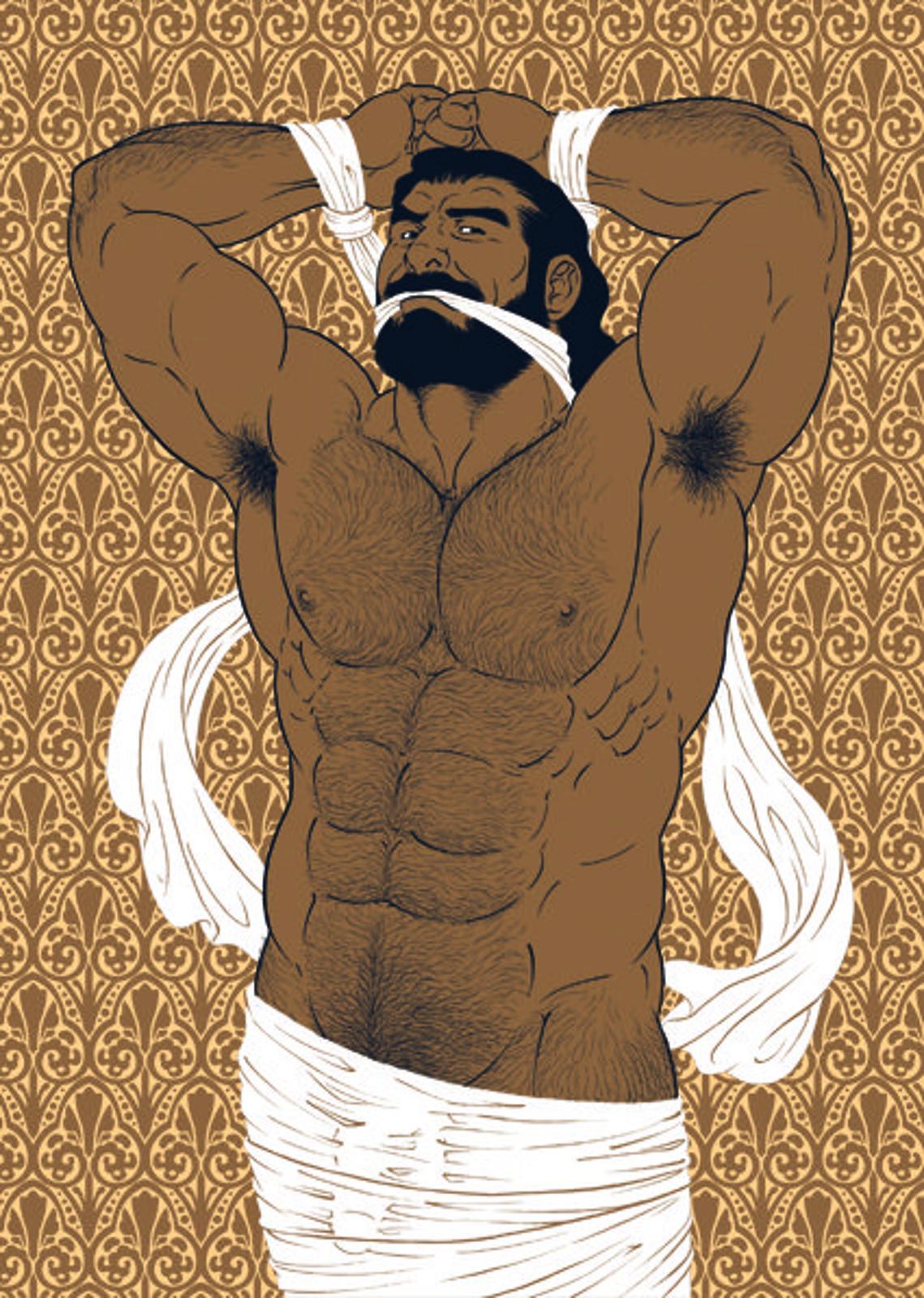 Gengoro Tagame Fisherman's Lodge Large Oblong Chest Art Comic Manga[buy+1 -$20]
