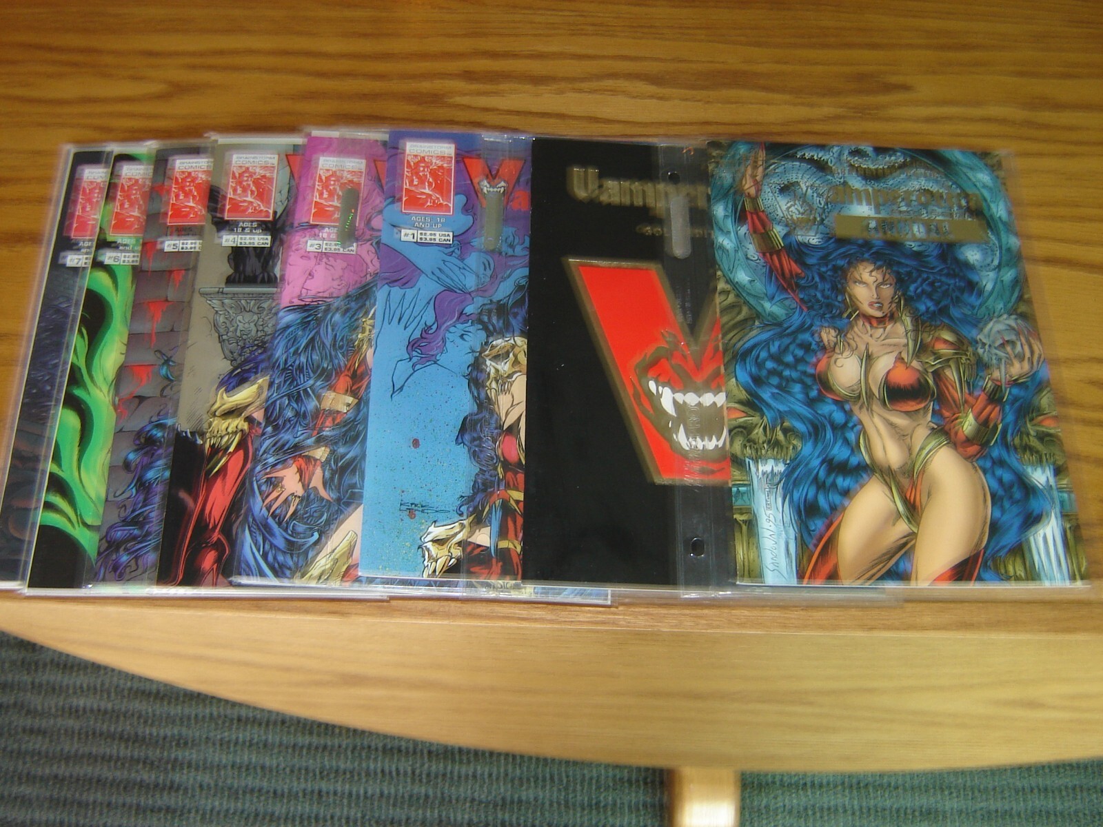 VAMPEROTICA RARE Lot of 8 Annual GOLD #1 GOLD #1 - 3 4 5 6 7  LINDO  HIGH GRADE