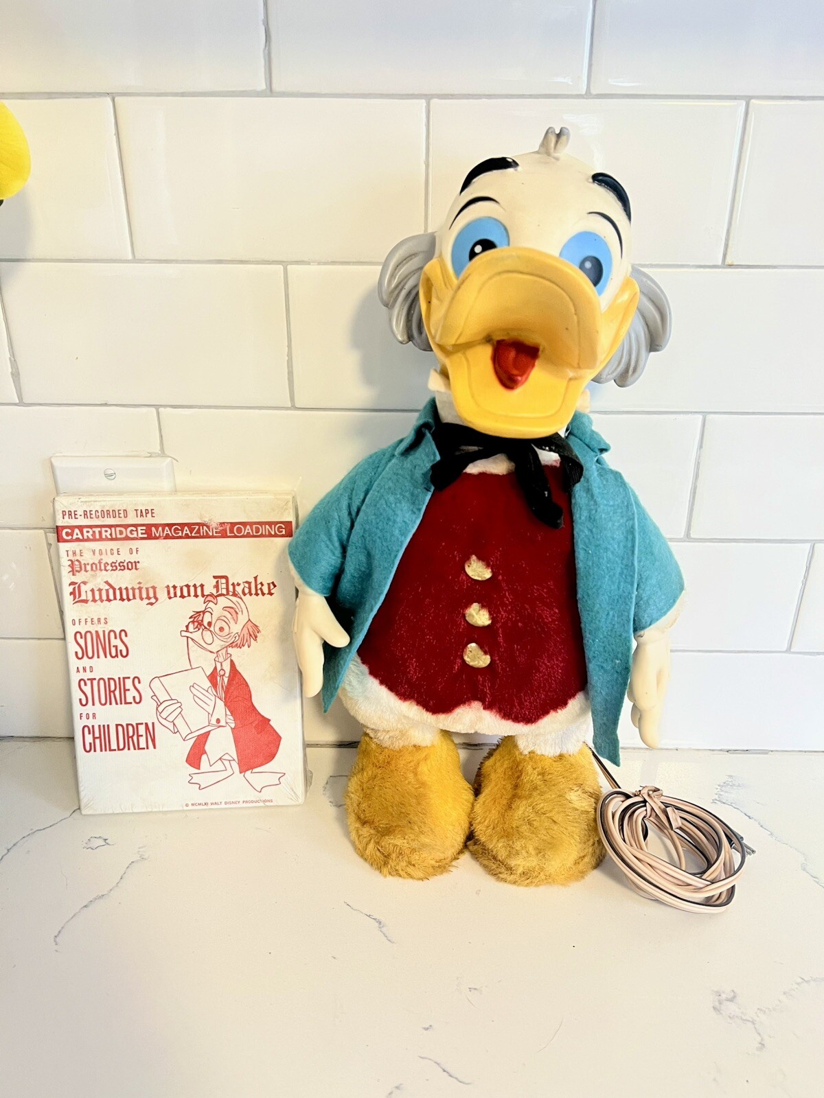 Vintage 1961 Gund Disney Professor- Ludwig Von Drake Talking Doll-UNTESTED