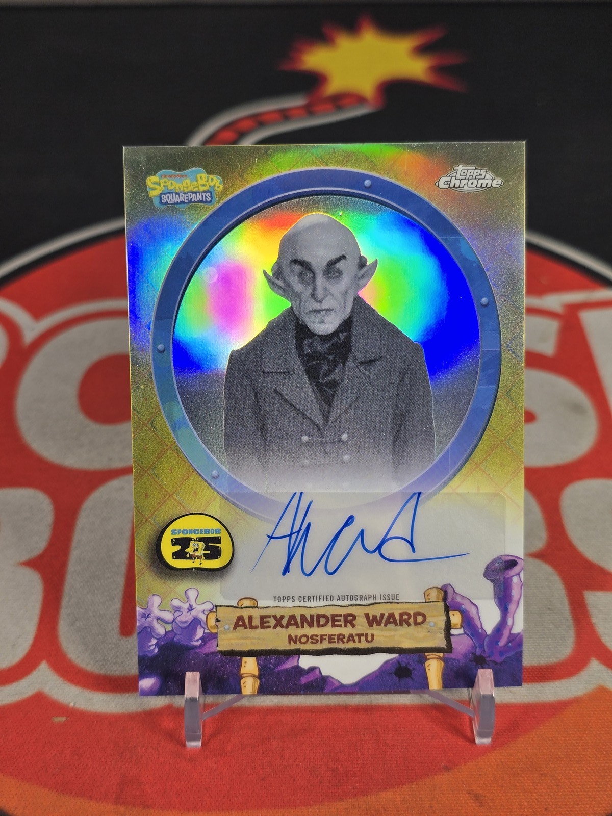 2025 Topps Chrome SpongeBob Squarepants Alexander Ward Auto Nosferatu #SA-AW 2025 Topps Chrome SpongeBob Squarepants Alexander Ward Auto Nosferatu #SA-AW