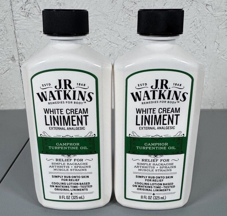 2 PACK - JR Watkins White Cream Liniment Exp2024 Ext Analgesic