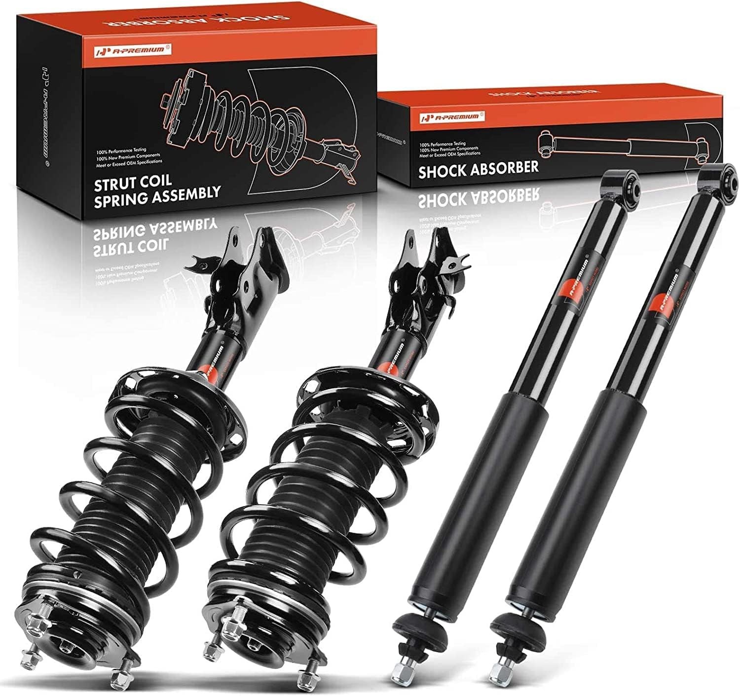 Front Complete Struts with Coil Springs and Rear Shock Absorbers Compatible Front Complete Struts with Coil Springs and Rear Shock Absorbers Compatible