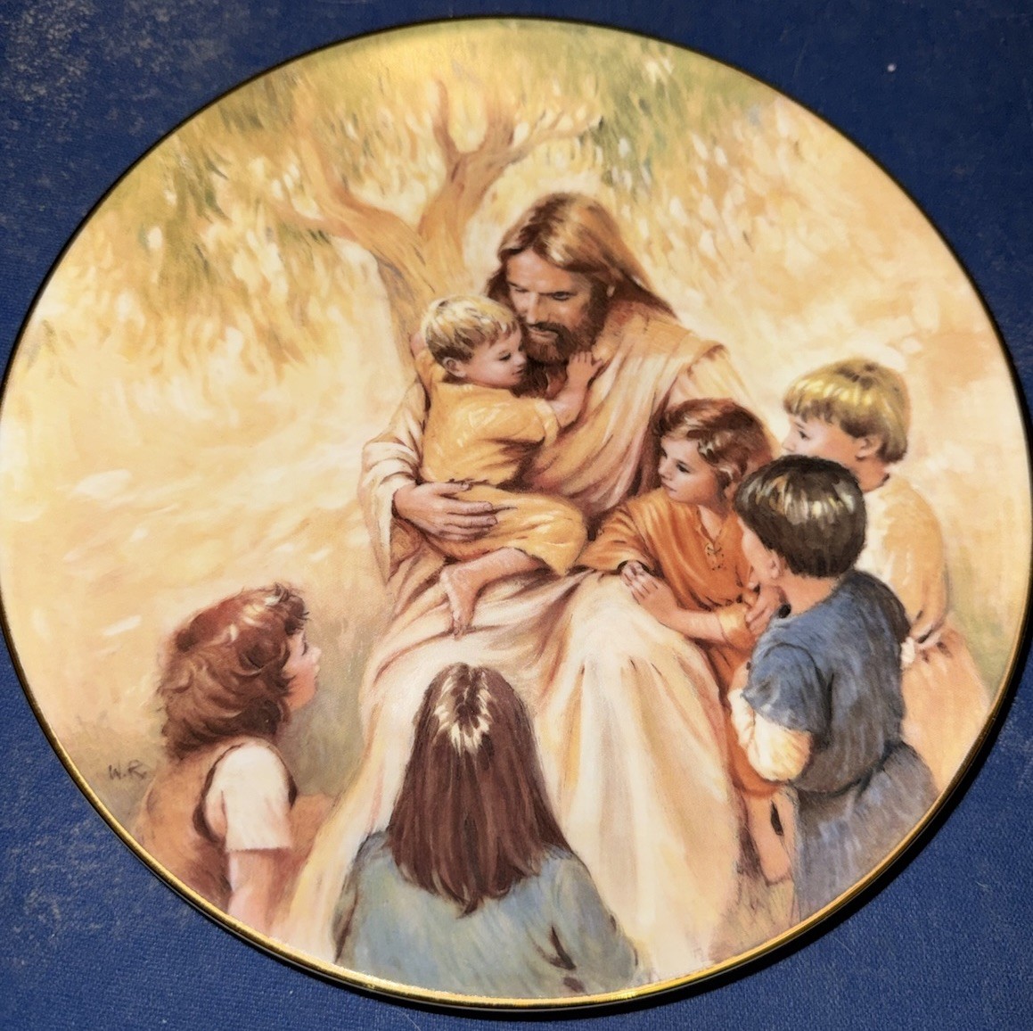 William Rose Collector Plate Let the Little Children Come to Me Christianity
