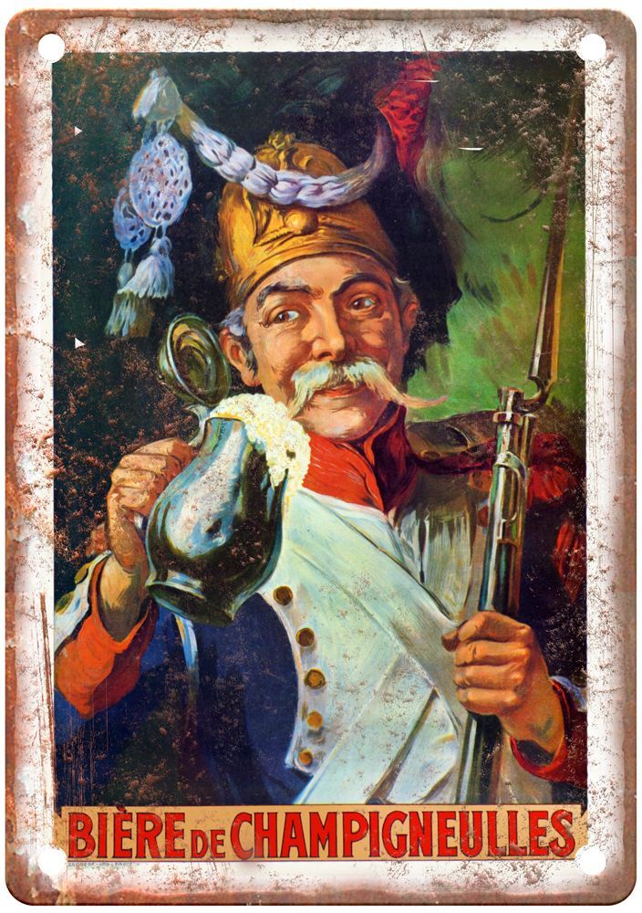 Bière de Champigneulles Vintage Liquor Poster Reproduction Metal Sign E551