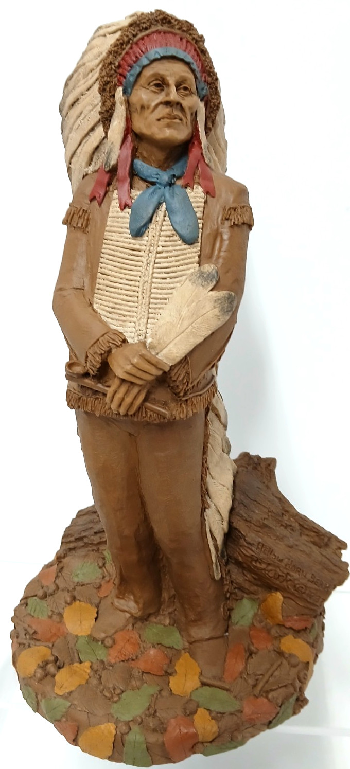 Chief Hollow Horn Bear 1987 Tom Clark Resin Indian Figurine 13” Great Condition
