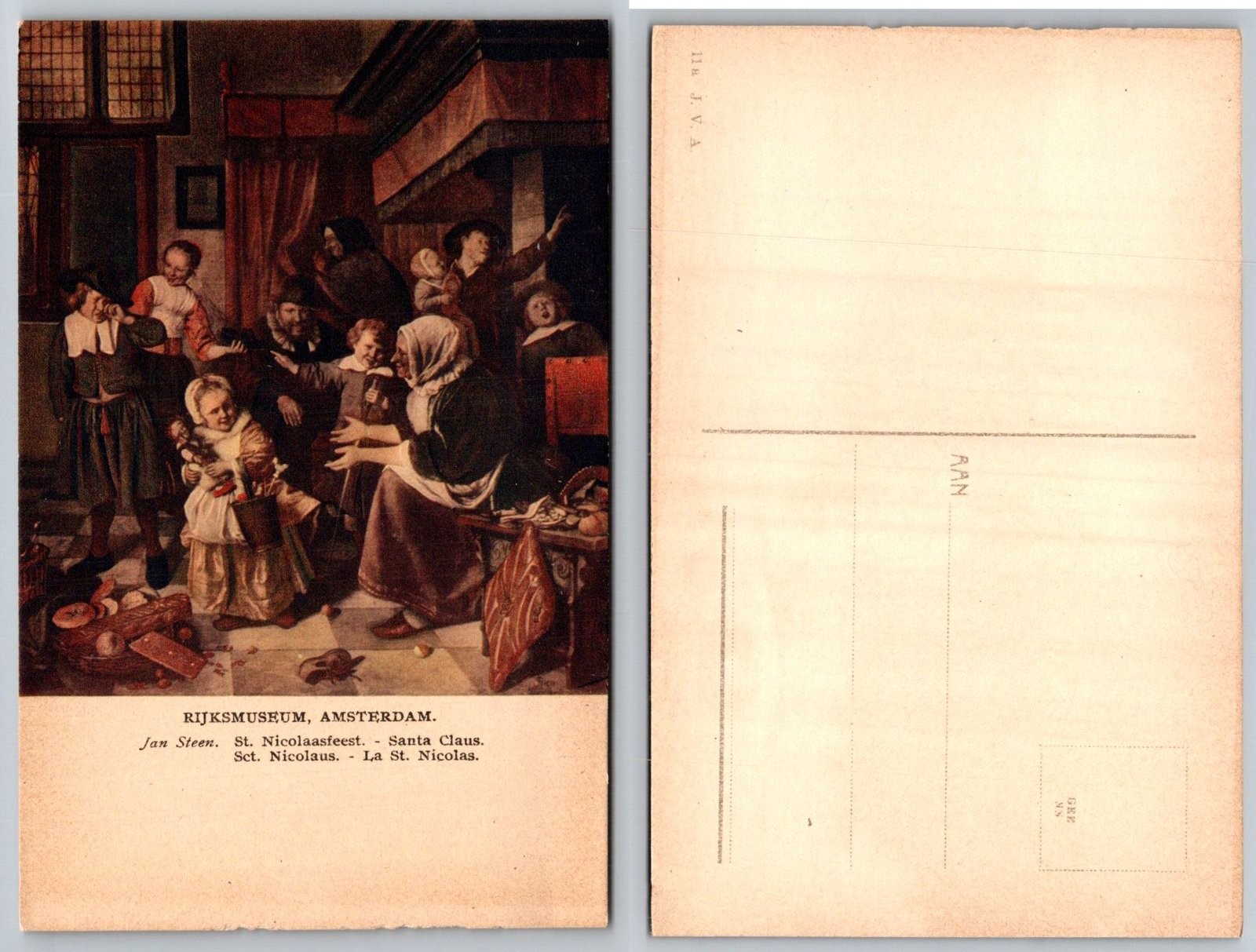 Jan Steen St. Nicolaasfeest Santa Claus painting Rijksmuseum Amsterdam PB232-V