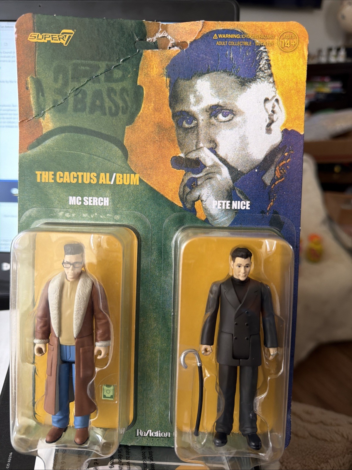 3rd Bass The Cactus Album Super 7 Reaction Figures (Pete Nice & MC Serch) New