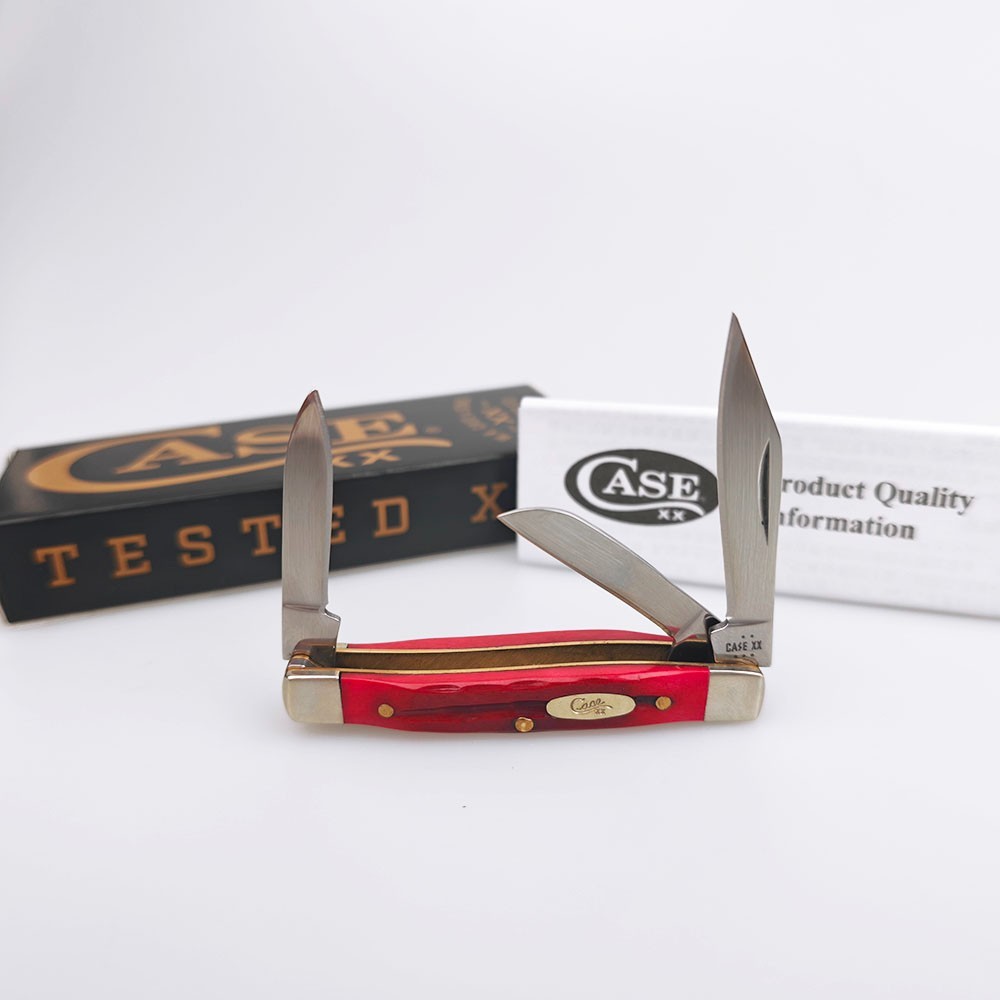 Case XX™ Worn Jigged Old Red Bone Small Stockman Stainless Pocket Knife 10305