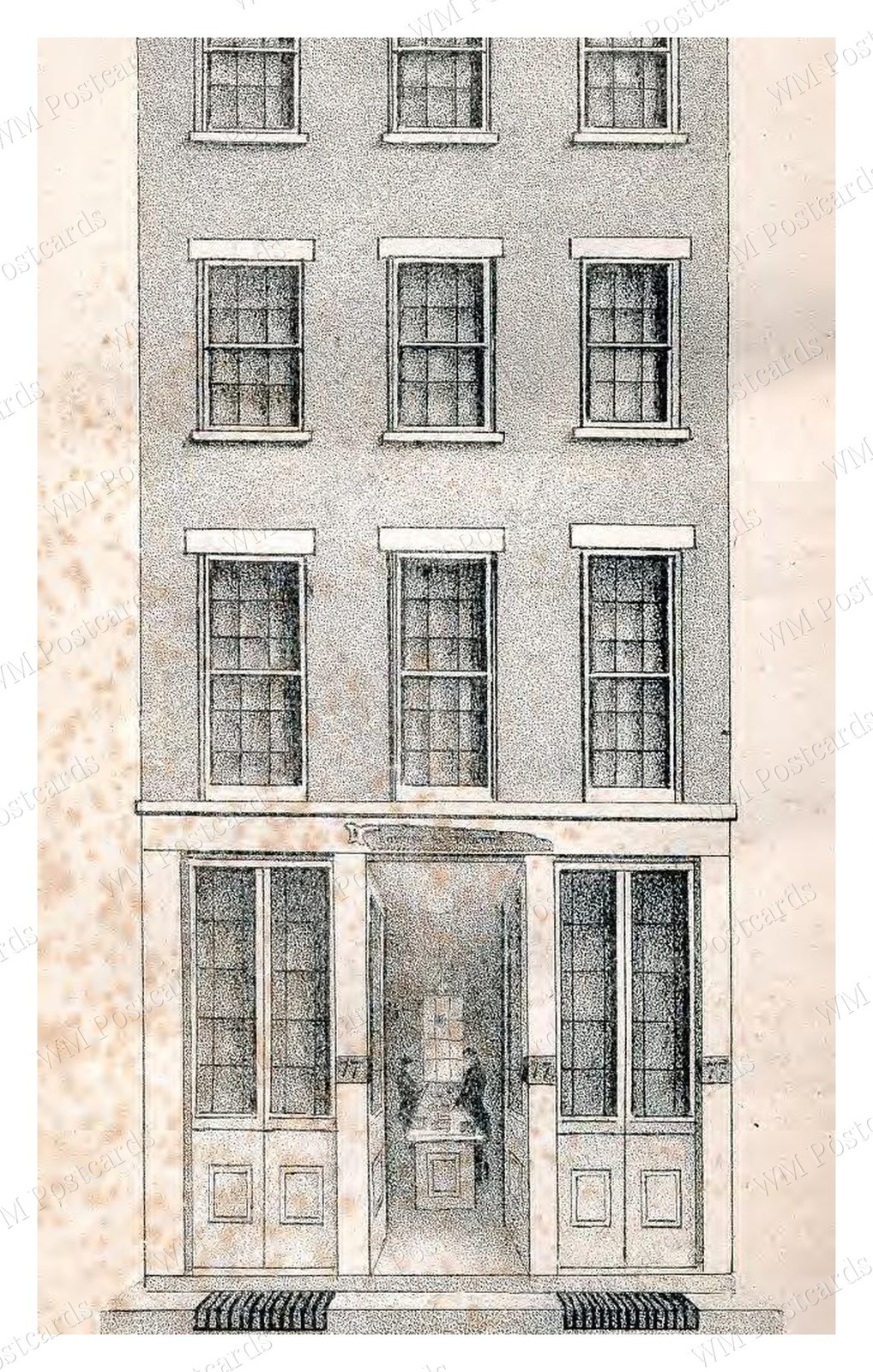 Philadelphia Pennsylvania 1831 77 Market Street Hardware Store Standard Postcard
