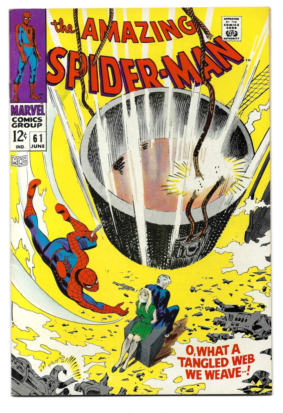 Amazing Spider-Man #61 VF+ 8.5 Key 1st Gwen Stacy Cover Marvel Silver Age 1968