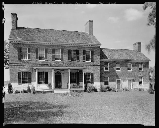 Photo:Centerville MD Reeds Creek Estate Brick House Fanlight Porch 1930s