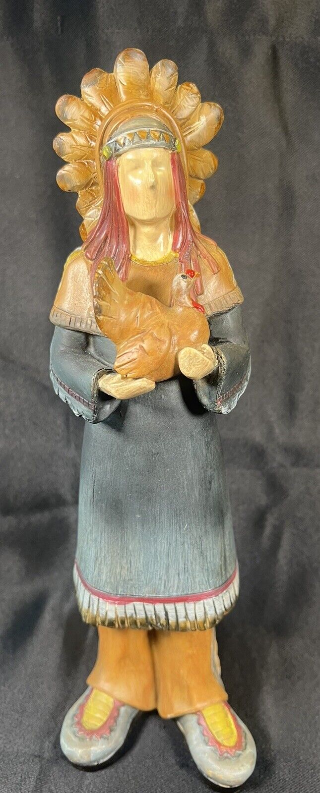 Pacific Rim Native American Indian Resin Figurine Statue Thanksgiving 12” MAN