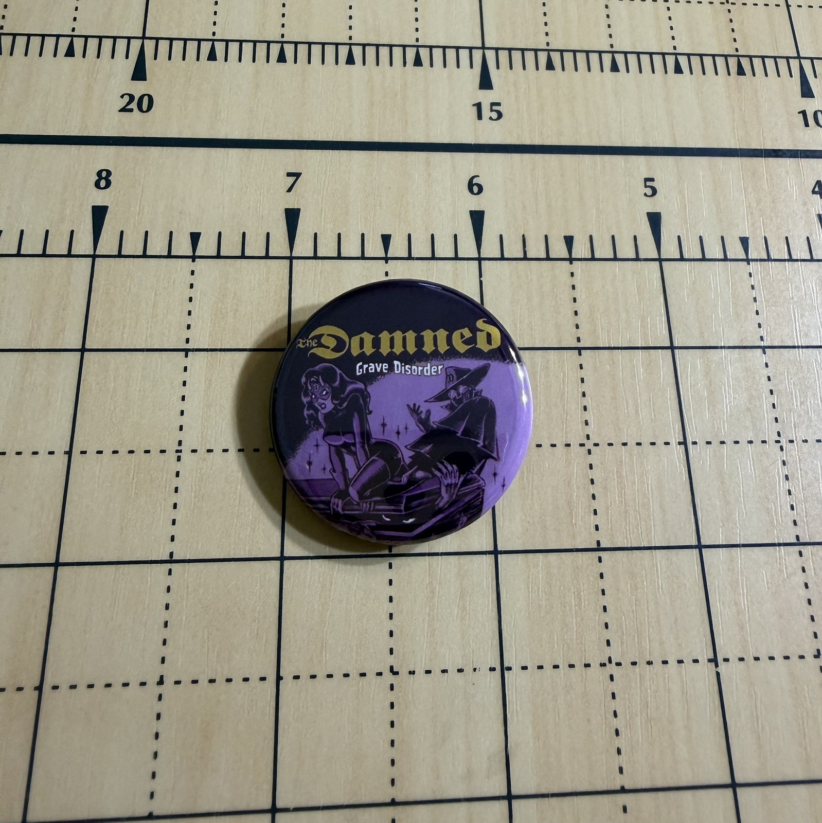 The Damned - 1.25” Button Pin | Grave Disorder | Punk Rock New Wave Gothic Rock