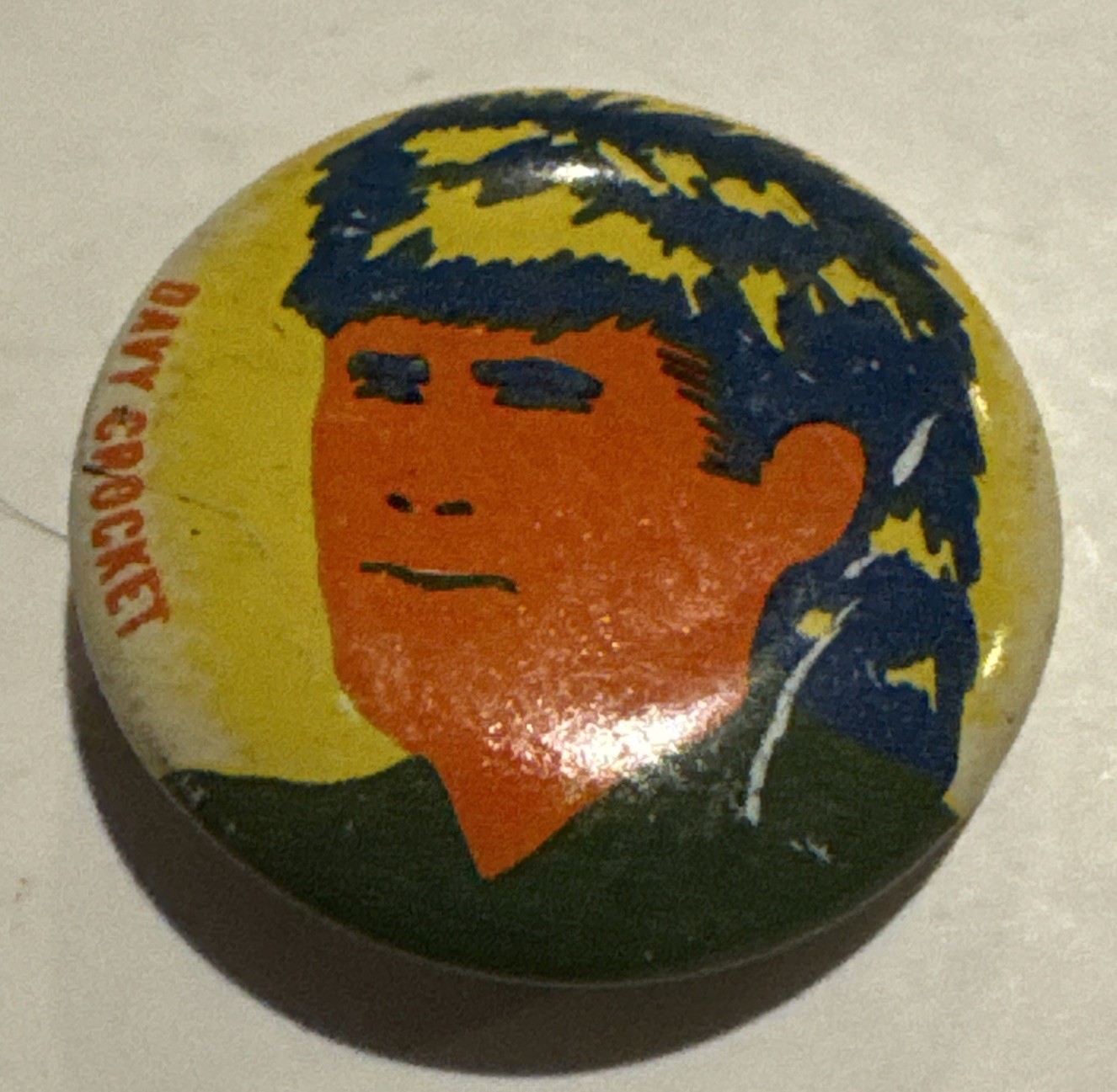 VINTAGE DAVY CROCKET PIN 1950’s Button Pinback VINTAGE DAVY CROCKET PIN 1950’s Button Pinback