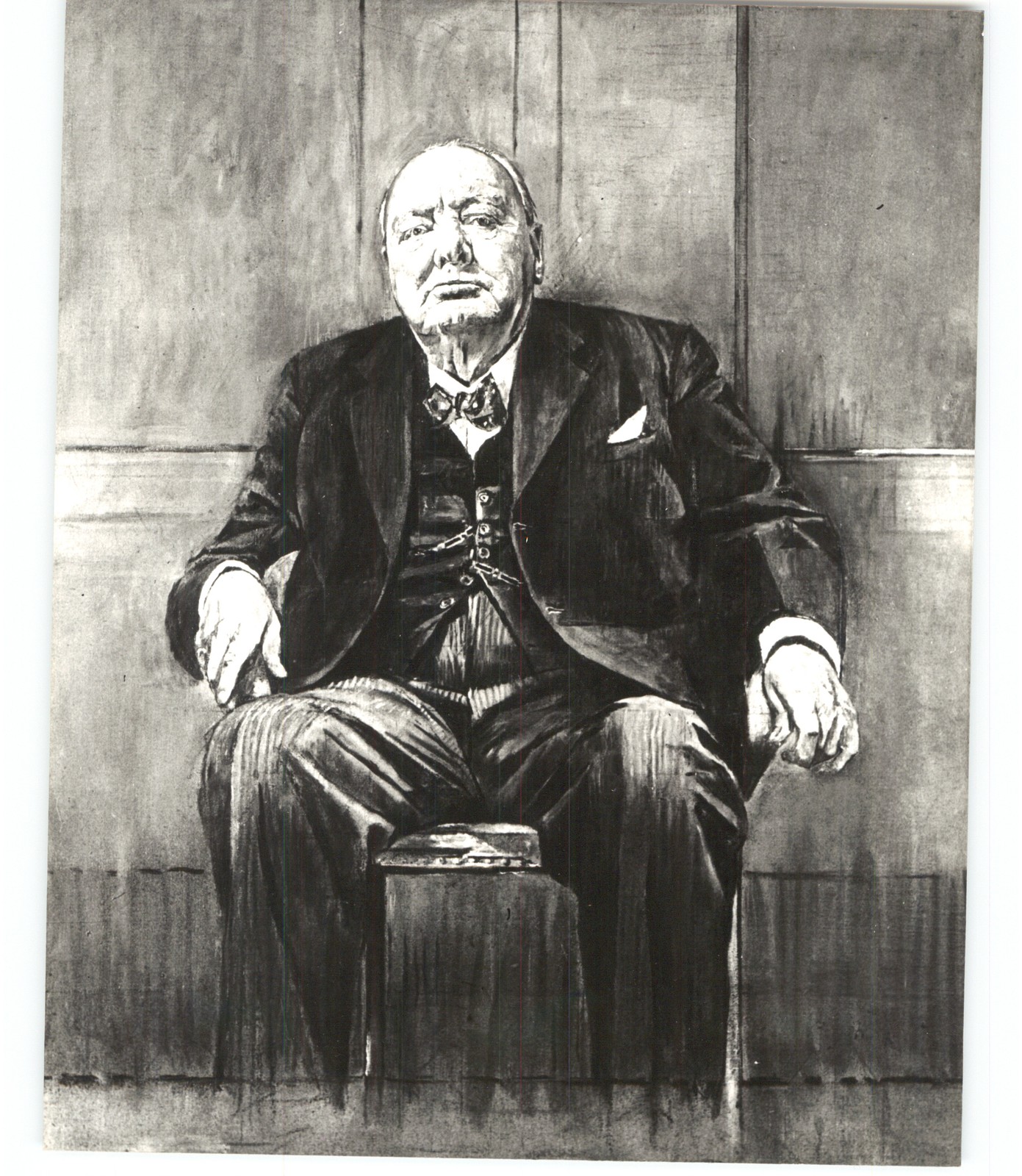 Sir Winston Churchill Portrait By Graham Sutherland 1954 Press Photo