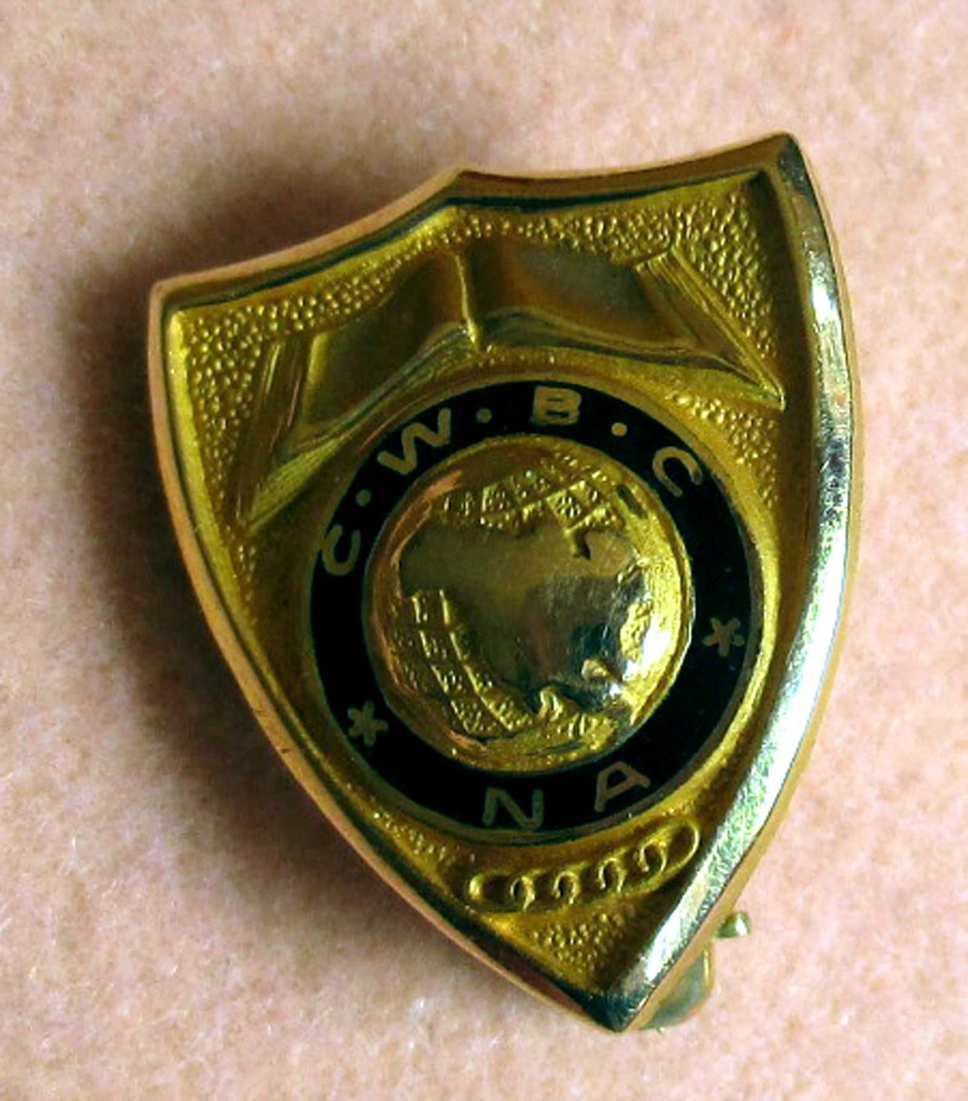 true Vintage Estate 1/10 10K GOLD C.W.B.C. NA TINY LAPEL PIN true Vintage Estate 1/10 10K GOLD C.W.B.C. NA TINY LAPEL PIN