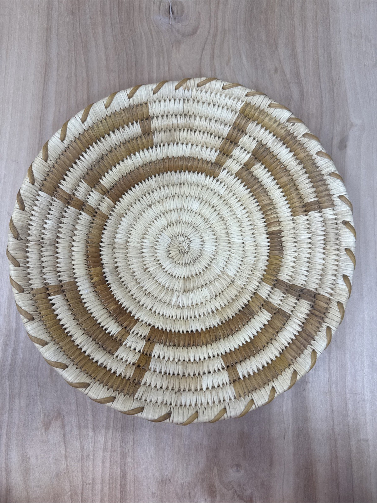 Vintage Tohono O\'odham Papago Basket Bowl Native American Coiled Hand Made 10 In Vintage Tohono O\'odham Papago Basket Bowl Native American Coiled Hand Made 10 In
