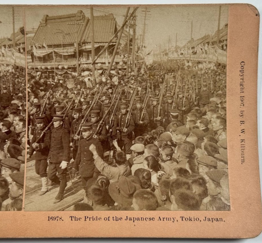The Pride of Japanese Army, Tokyo, Japan, Stereoview 1907 Kilburn
