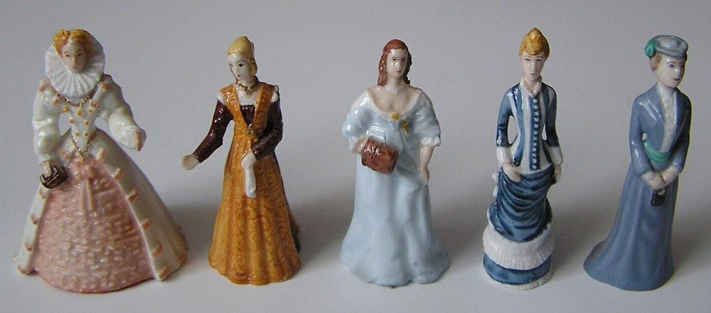 1983 Franklin Mint Lot of 5 Ladies of Fashion ~ Elizabeth, Maria, Lucy +2