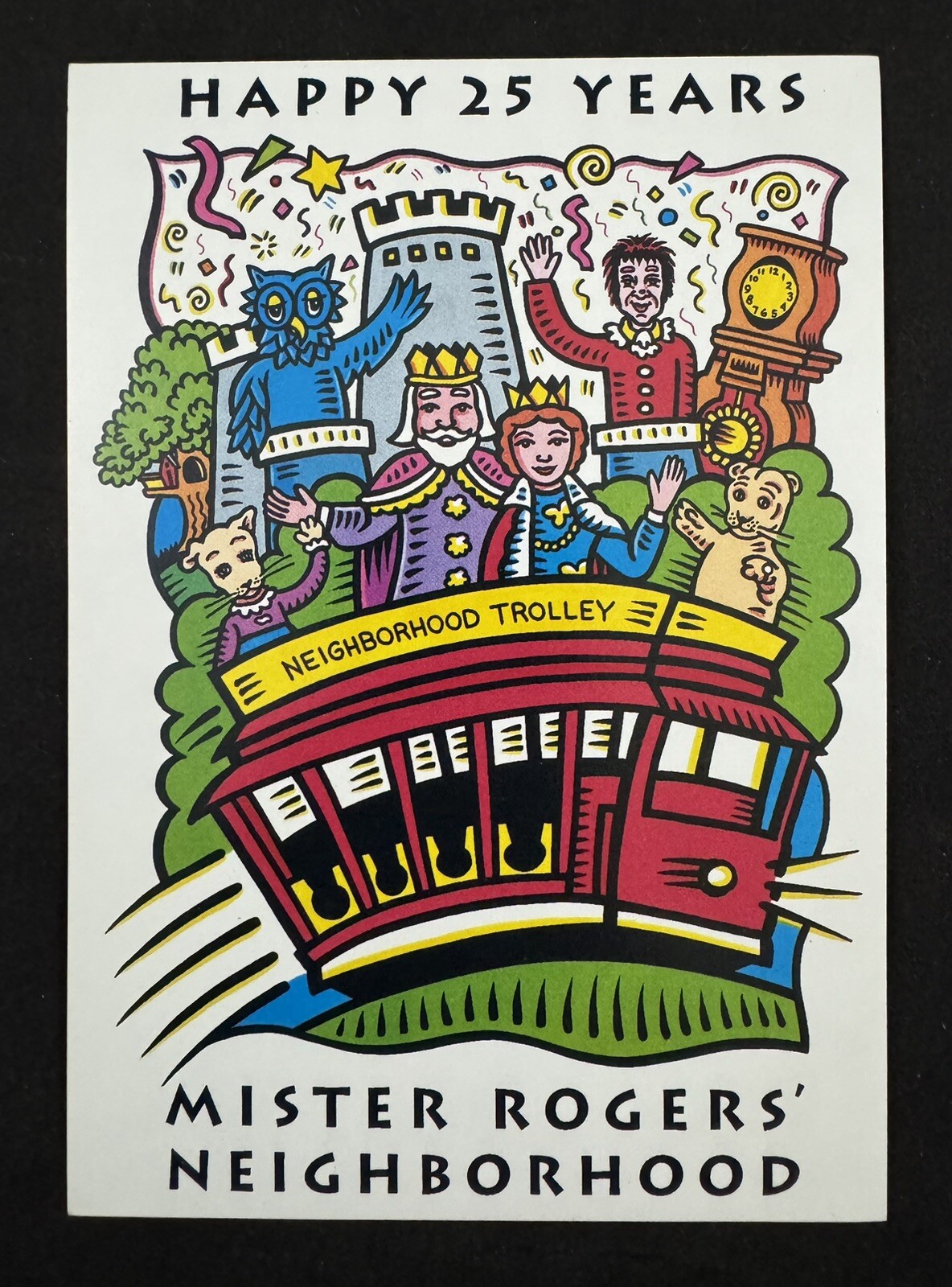 Vintage 1993 Mister Rogers\' Neighborhood 25th Anniversary PBS TV Postcard