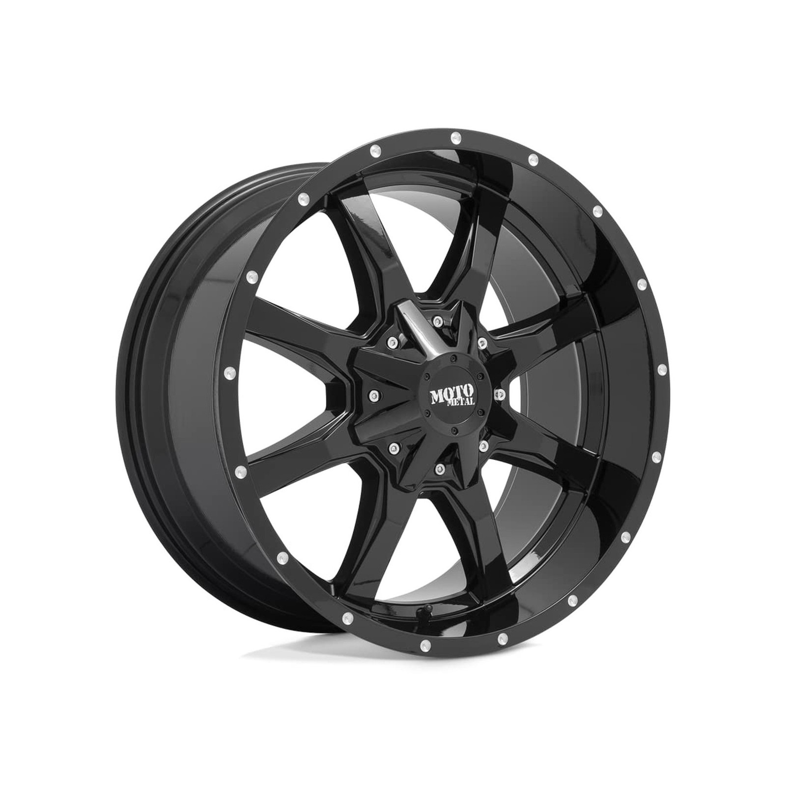 17X8 6X135/5.5 4.5 0mm Gloss Black Wheel w/ Spot Milled Lip MO970780673A00