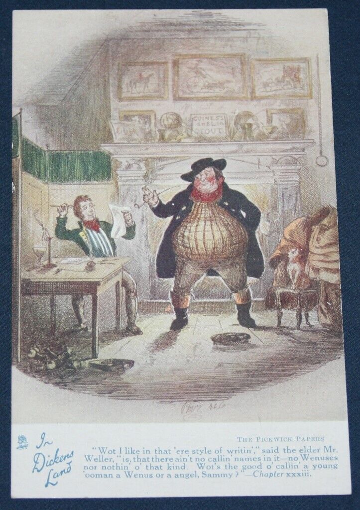 In Dickens Land, The Pickwick Papers Chapter 33 Postcard - Tuck