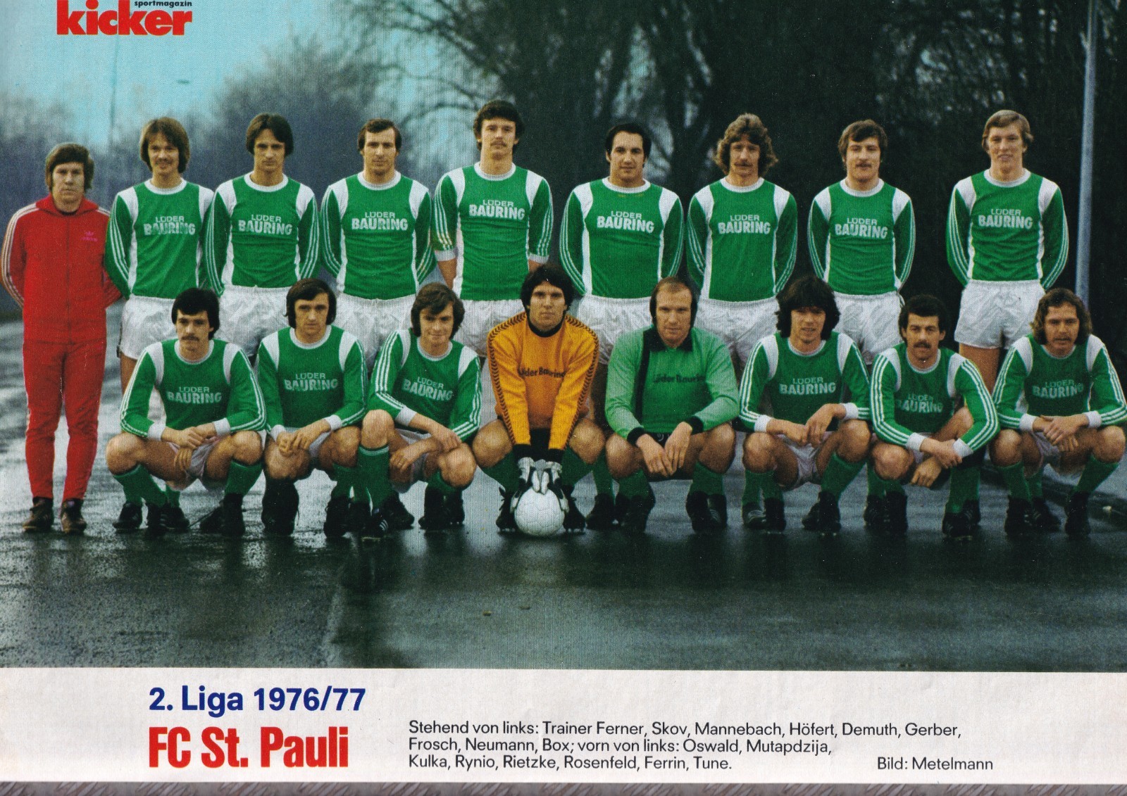 18 team pictures 2. Liga Nord 1976/77