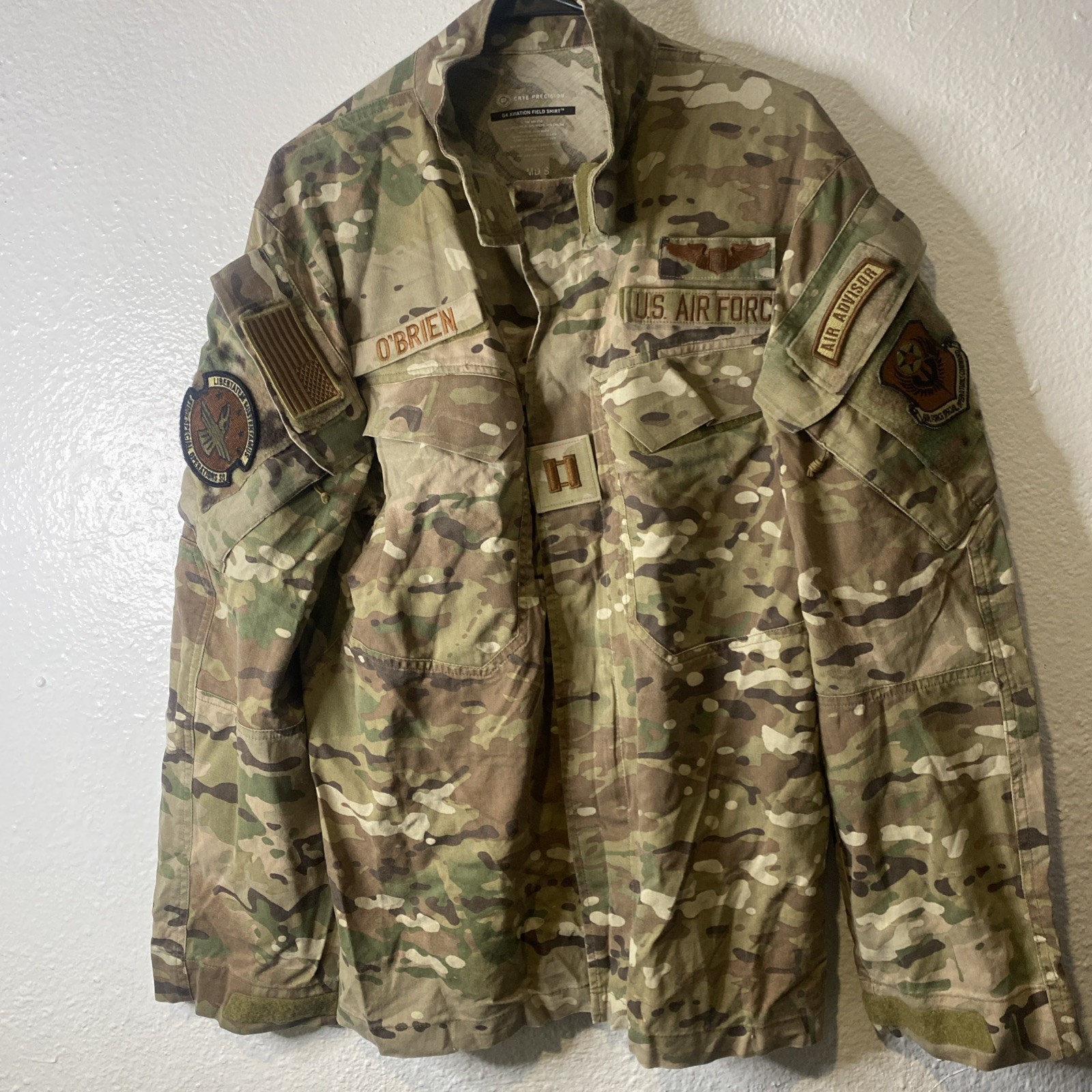 Crye Precision G4 Aviation Field Shirt Multicam USAF AFSOC Air Advisor Captain 