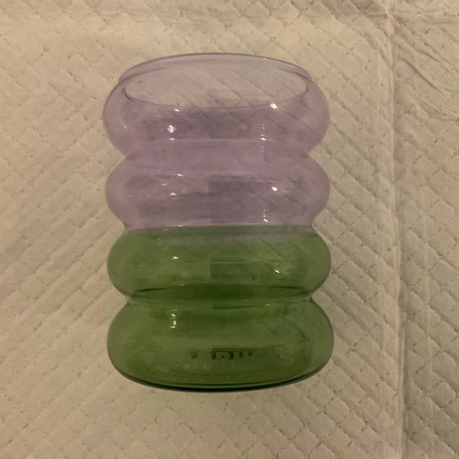 NEW Starbucks 2026 Matcha & Lavender Rippled Glass Mug Cup - 12 oz