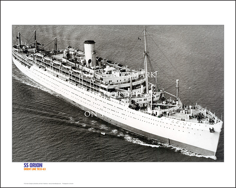 SS Orion Orient Line Ship Art Print – 1935-63 – 20\
