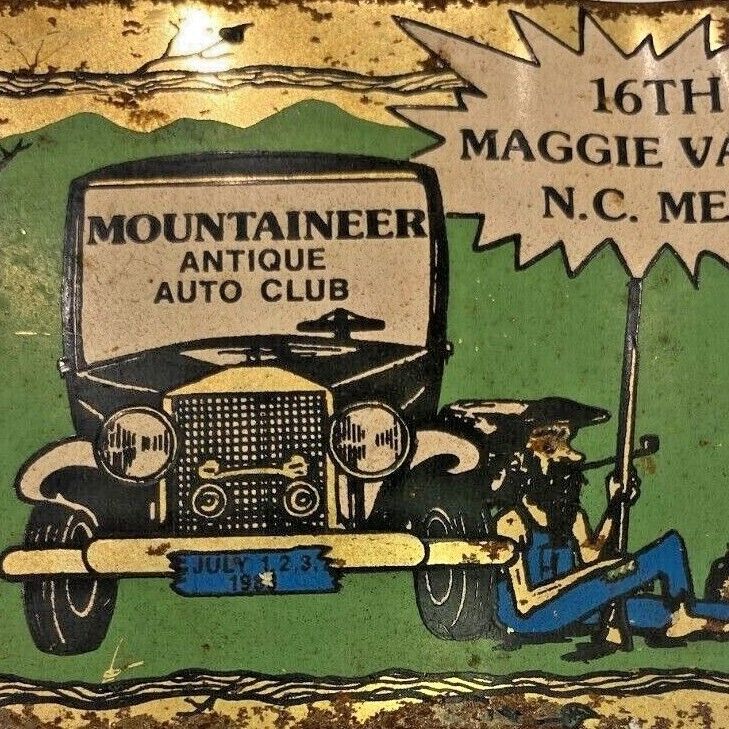 1983 Mountaineer Antique Auto Club Meet Maggie Valley North Carolina Metal Plate