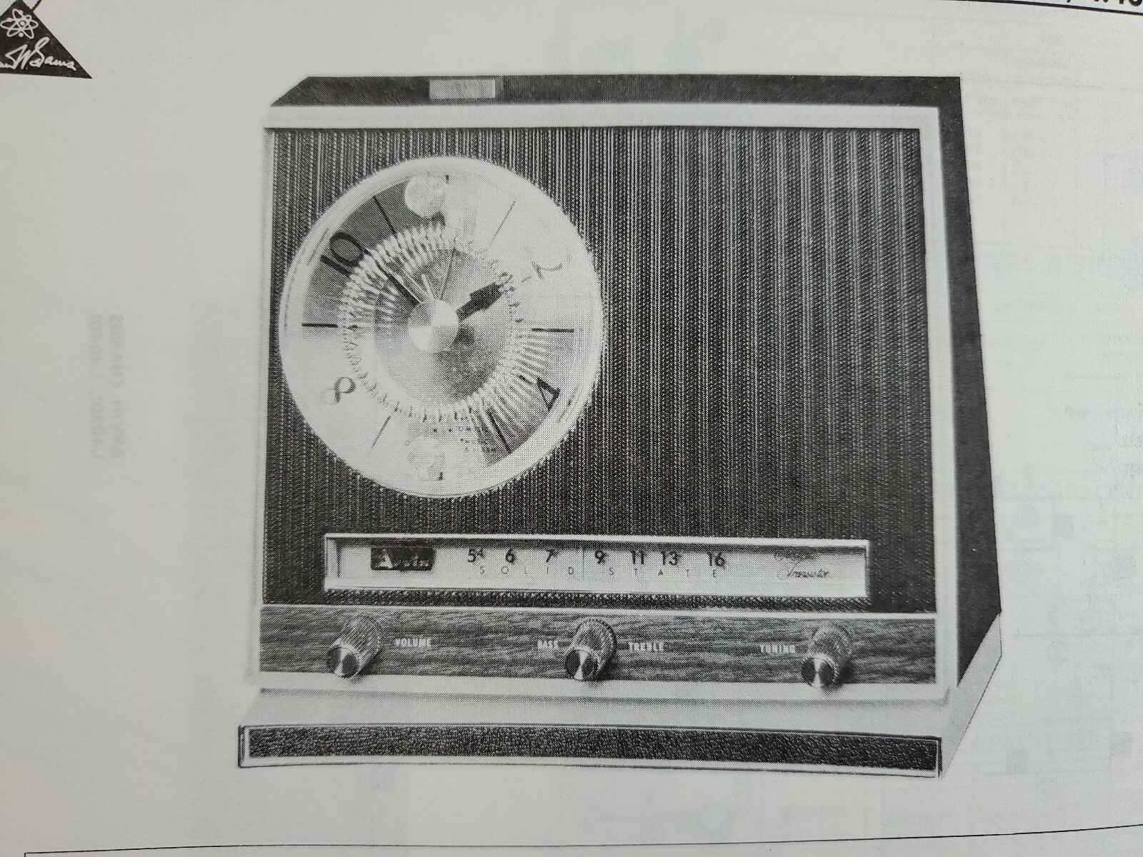 Sams Photofact Repair Service Parts Manual 1968 Arvin 1.40201 Clock Radio 
