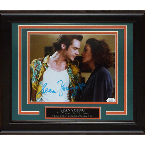 Sean Young Autographed Ace Ventura\' With Jim Carrey Deluxe Framed 8x10 Photo - J