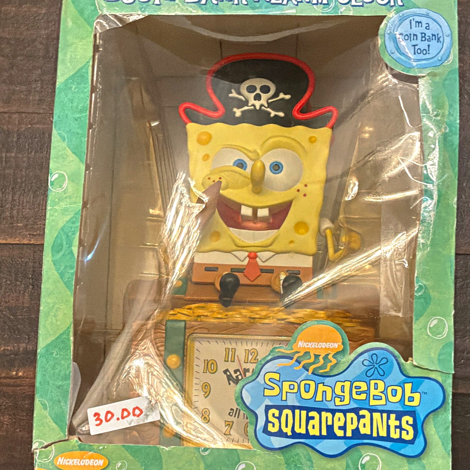 Vintage Nickelodeon SpongeBob SquarePants Pirate Coin Bank Piggy Bank in Box Vintage Nickelodeon SpongeBob SquarePants Pirate Coin Bank Piggy Bank in Box