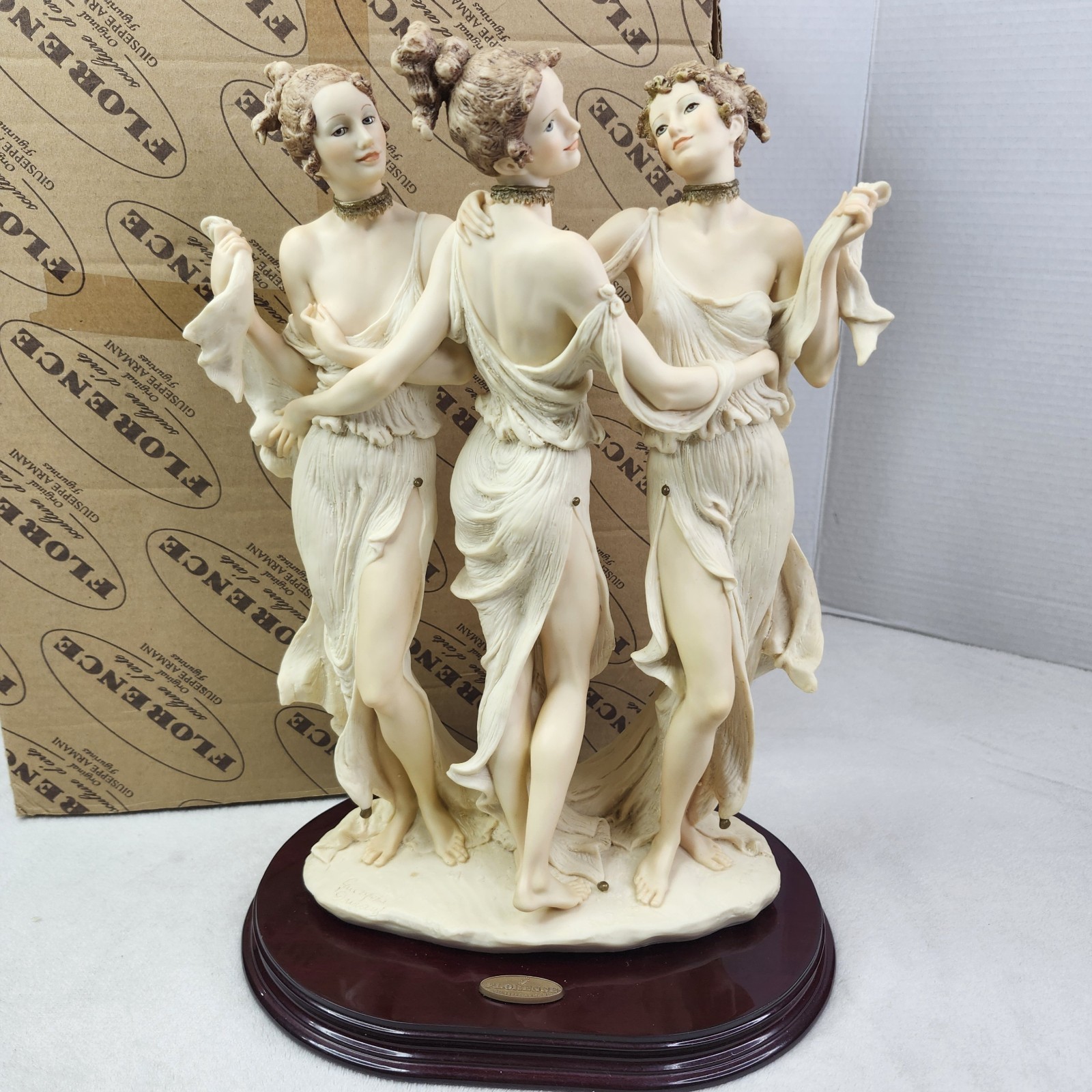 Vintage Florence Giuseppe Armani The Three Graces 1256F Sculpture Figurine 1998
