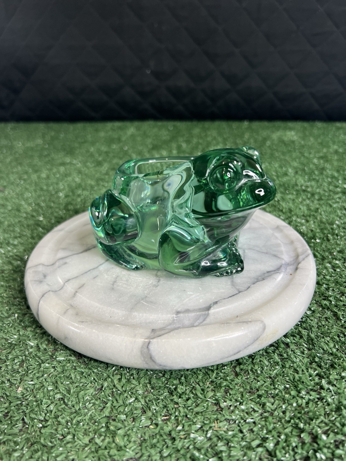 Indiana Glass 7138 Green Frog Votive Tea light Candle Holder Paperweight garden