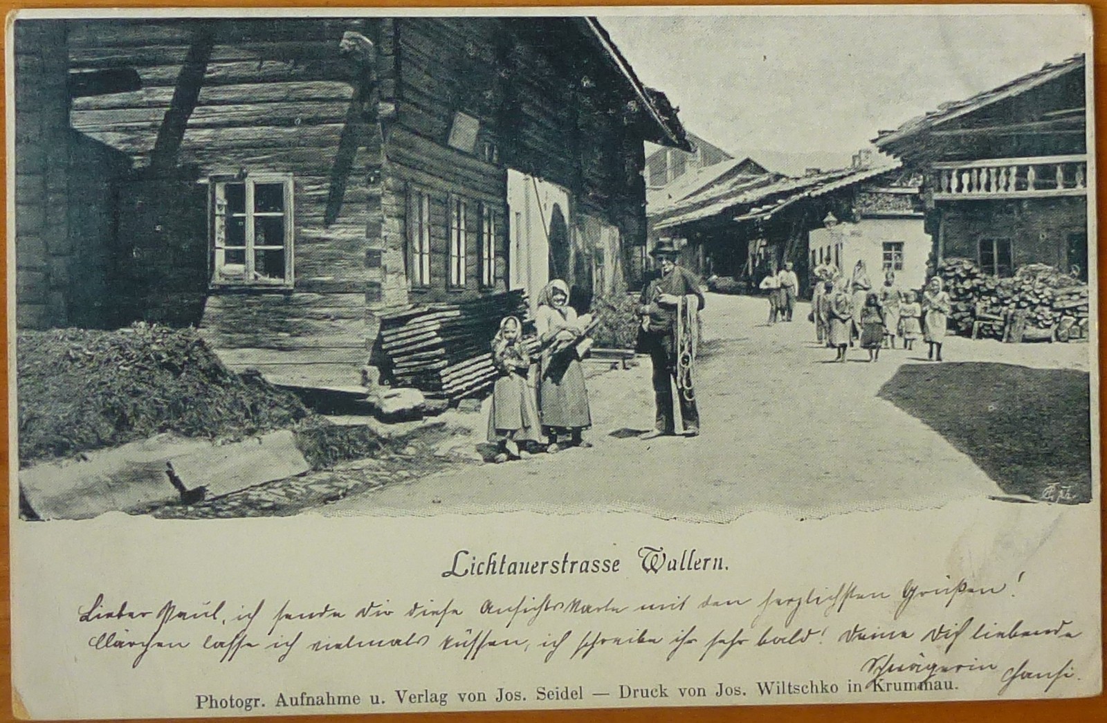 Postcard Lichtauerstrasse Wallern Volary 1898 Krumlov Strakonitz České Budějovice Bohemia
